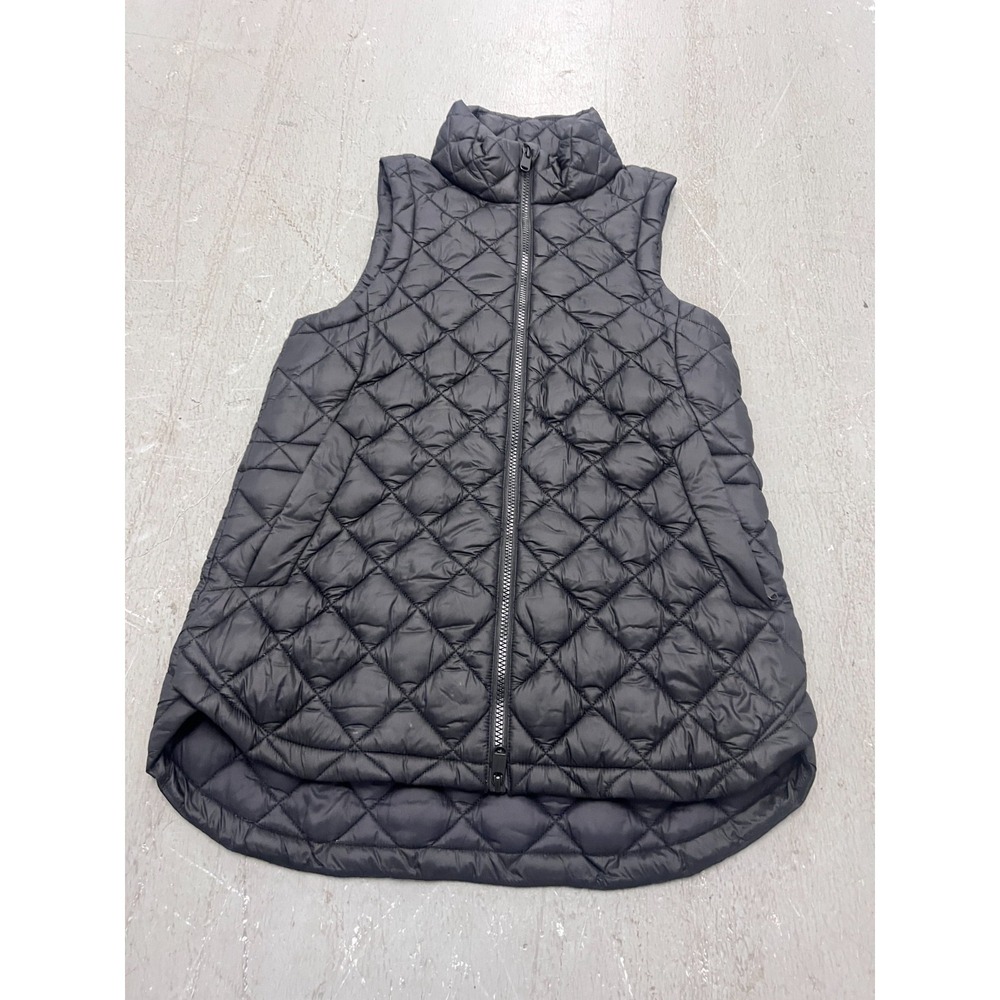 Athleta Whisper Featherless Puffer Vest Women XS Black Quilted Insulated Outdoor